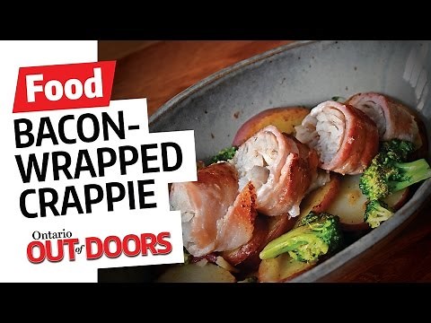 Bacon-wrapped crappie