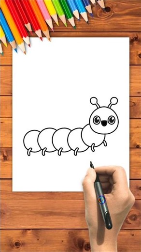 How to Draw a Cute Caterpillar | Easy Drawing Tutorial for Kids
