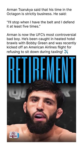 Arman Tsarukyan’s Retirement Plan