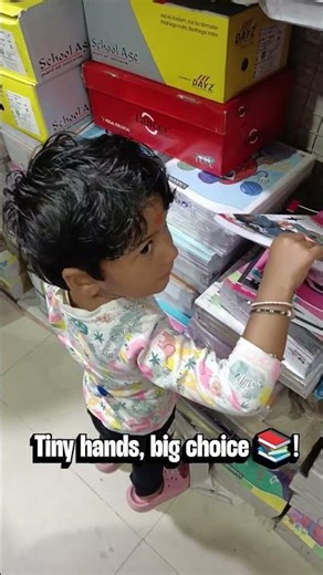 Little Reader! #shorts #bookstore #excitement #shopping #schoolbooks #babygirl