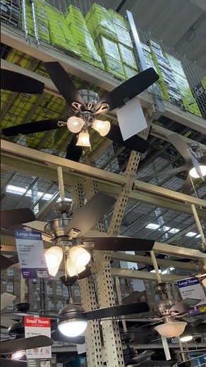 Home Depot ceiling fan display