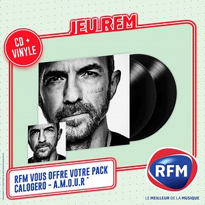 🎁 Nous vous offrons votre #PackRFM du dernier album de Calogero "A.M.O.U.R." !! 🤩 Tentez votre chance ici : https://urlz.fr/nLvw | RFM