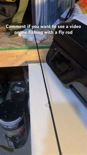 Fly rod with a spinning reel? Comment if you want to see me fishing with it