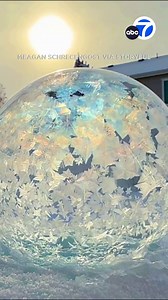 1M views · 22K reactions | Soap bubbles were seen beautifully freezing over during subzero conditions in Berthoud, Colorado. This footage was captured by Meagan Schrecengost, who said that she and her daughter made “a few different bubble solutions and chilled them overnight.” In the morning, Schrecengost said it was around -4 degrees Fahrenheit. | ABC7 | Facebook