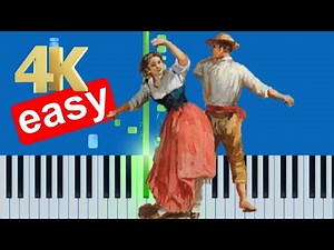Tarantella Napoletana (Slow Easy Medium) Piano Tutorial 4K