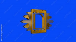 eSIM Embedded SIM card icon symbol concept. new chip mobile cellular communication technology. Motion graphics.