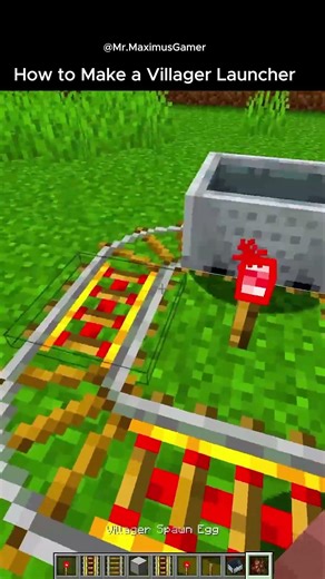 How to Make a Villager Launcher in Minecraft! 🚀 #minecraft #minecraftshorts