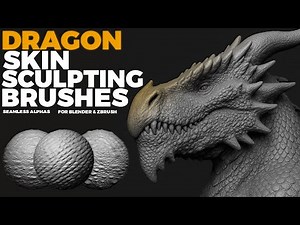 Dragon Skin Sculpting Brushes for Zbrush and Blender
