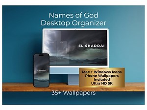 Names of God Desktop Organizer Bundle | Nature, Bible Verse Icons (digital Download) - Etsy