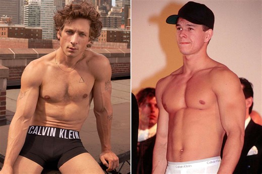 Mark Wahlberg approves of Jeremy Allen White's Calvin Klein undie ad