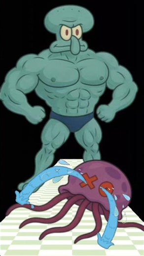 Squidward vs. Monster Octopus: Who would win? 🚀🔥 #filterchallenge