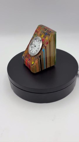 Unique Timepiece for Studio, Man Cave or Office Decor - Colored Pencil Desk Clock - Artist Gift - Etsy
