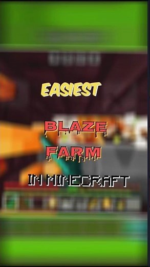 easiest blaze farm in minecraft😍