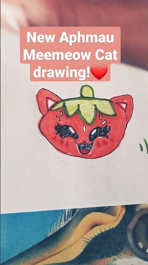 New Aphmau Meemeow Cat Drawing!🐈❤ #Aphmau #Aphmau Meemeow Strawberry Cat
