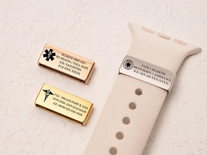 Personalized Medical Alert Tag Smart Watch Charm,medical Alert Id Tag for Watch Band,dual Sided Engraving for Emergency Info/diabetic Alert - Etsy UK