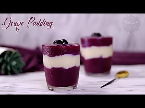 Grape Pudding | Grape and Vanilla Pudding | No Gelatin No China grass