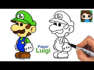 How to Draw Luigi | Paper Mario | Game Character Art