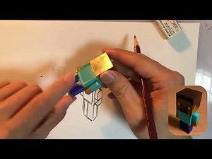 『マイクラ』スティーブを描く。