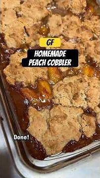 Homemade Peach Cobbler recipe Summer dessert! #peaches #summerdessert #recipeshorts