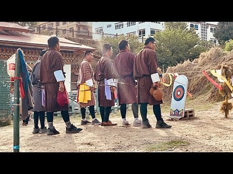 Archery in Bhutan, Changlingmethang, Thimphu | National Sports of Bhutan | Tradition in Bhutan 🇧🇹