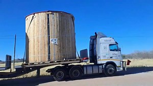 #Watch Several trucks transporting abnormal freight were instructed to pull off from the road around 45km west of Okahandja to allow long rows of vehicles to pass. VIDEO Michelle le Roux | Namibian Sun