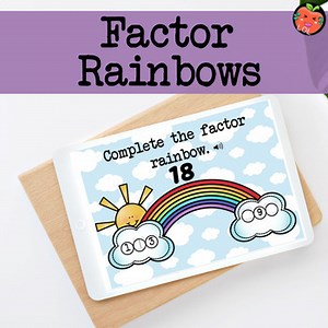 Factor Rainbows BOOM CARDS | Middle school math