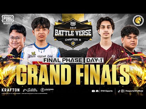 PUBGM BATTLE VERSE ASIA CHAPTER III | FINAL PHASE DAY 1 | FT. #BTR #4T #ASi8 #BOOM #HORAA #DRS