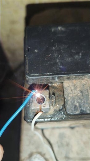 battery shot spark #experiment #riteshexperiment #experiements #battry