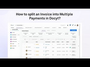 How do I split an Invoice into Multiple Payments