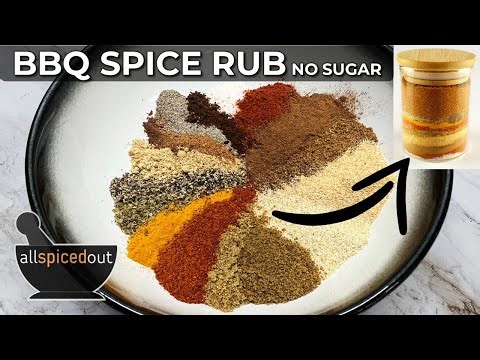 Homemade BBQ Spice Rub without Sugar for Ribs, Chicken and Beef