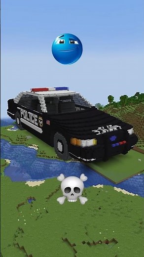 Help the noob to make police car #minecraft #shorts