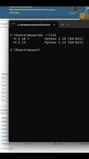 Check All Installed Python Versions on Windows Quick CMD Guide #Shorts #python #pythonversion
