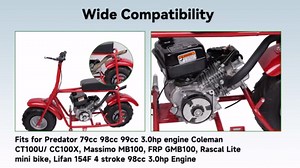 Exhaust Pipe Kit Center Exit for GMB100 Mini Bike Coleman CT100U