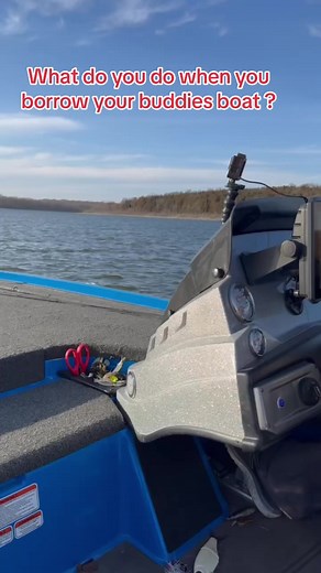 Hey bro can I borrow your boat ? 😅 #bassboat #fishingboat #fishingbuddy #fishinglifestyle | Luke Routh