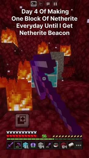 Day 4 Of Making One Block Of Netherite Everyday Until I Get A Netherite Beacon #minecraft