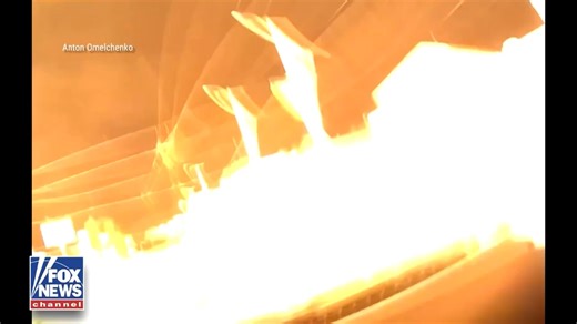 CLOSE CALL: Dashcam footage captures the moment a drone strike slams into a road in eastern Ukraine, as officials say Russia launched over 100 drones in a massive overnight assault. | Fox News