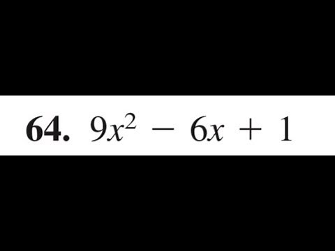 factor 9x^2 - 6x + 1