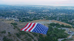 16K views · 572 reactions | Some fantastic July video was sent to us by Scott Taylor of this Lady Liberty flag high above Pleasant Grove, Utah. You can find more local news: kutv.com/news/local | KUTV 2News | Facebook