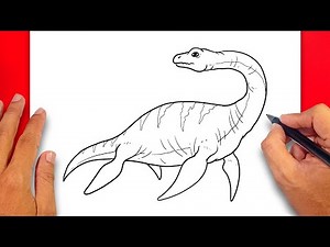 How to draw Plesiosaur - Dinosaurs Drawing