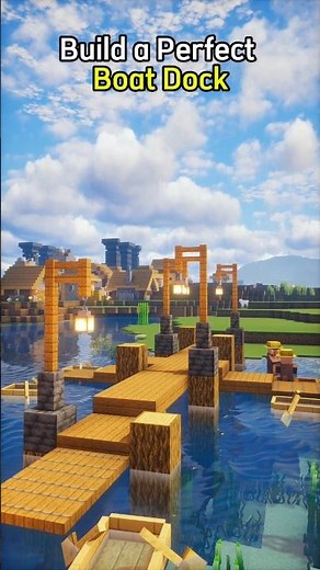 How To Build a Perfect Fishing Dock in Minecraft #shorts #minecraft