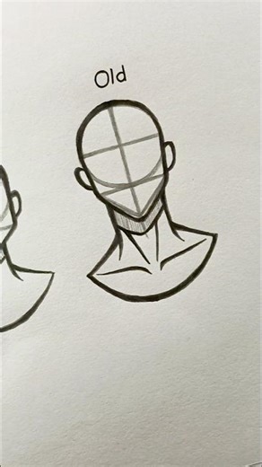 Head tutorial, kids to old #drawing