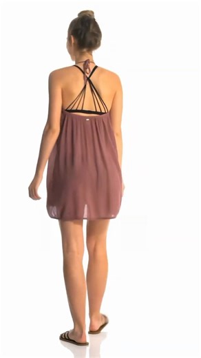 i097 • Cine 2 • 4K Claire Gerhardstein looking cute with a hair bun and an O’Neill Cover Up Dress