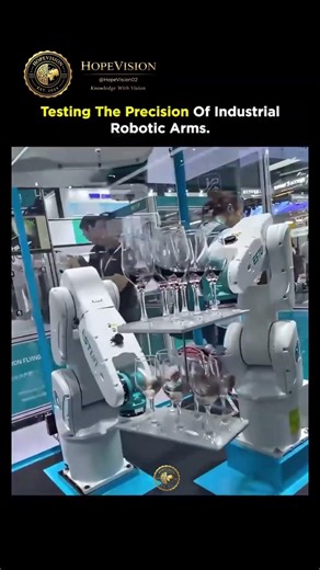 Robotic Arms vs Fragile Glass 🍷 | Insane Precision Test! #shorts