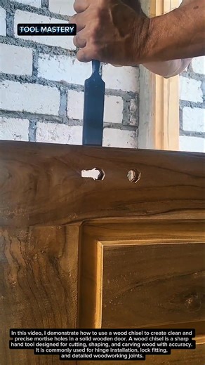 How to Chisel a Perfect Mortise in a Wooden Door | Professional Woodworking Technique in America