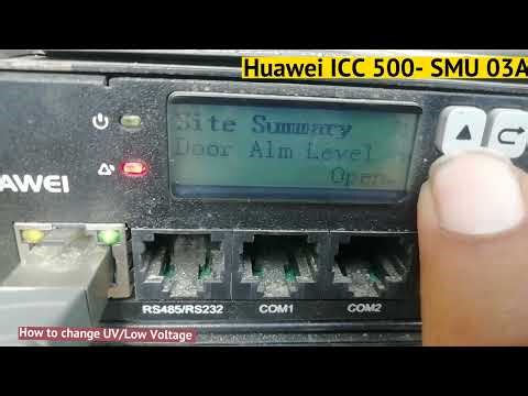 How to change DC Low Voltage | ICC 500 | SMU03A Huawei