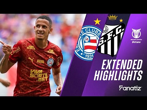 Bahia vs Santos 2-0 | Game Highlights | #Brasileirao2025