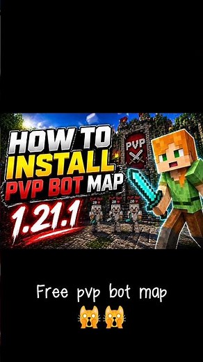 pvp bot offline map for 1.21.1 🙀|| watch my full video|| practice pvp| #song #viralshort #Minecraft