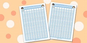 Editable Home Learning Record Chart
