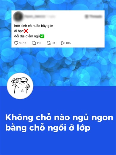 Không chỗ nào ngủ ngon bằng chỗ ngồi ở lớp #tolohonghot #threads #fyp #viral