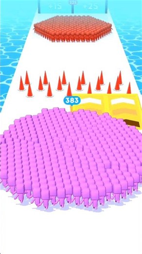 383 Purple Army vs Deadly Red Spikes! 😱 Count Masters #shorts #gaming